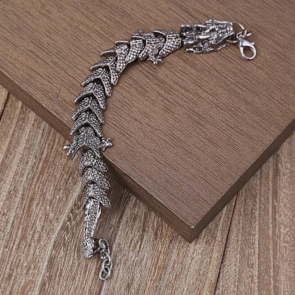 Dragon Charm Stainless Steel Bracelet - Picture 5 of 6